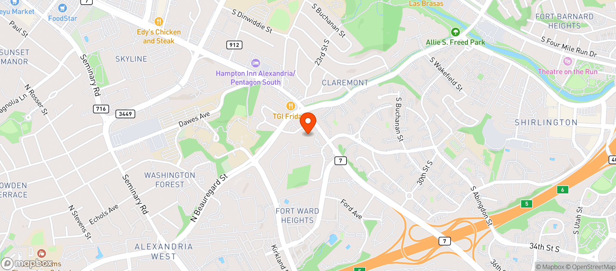 Map showing Harris Teeter