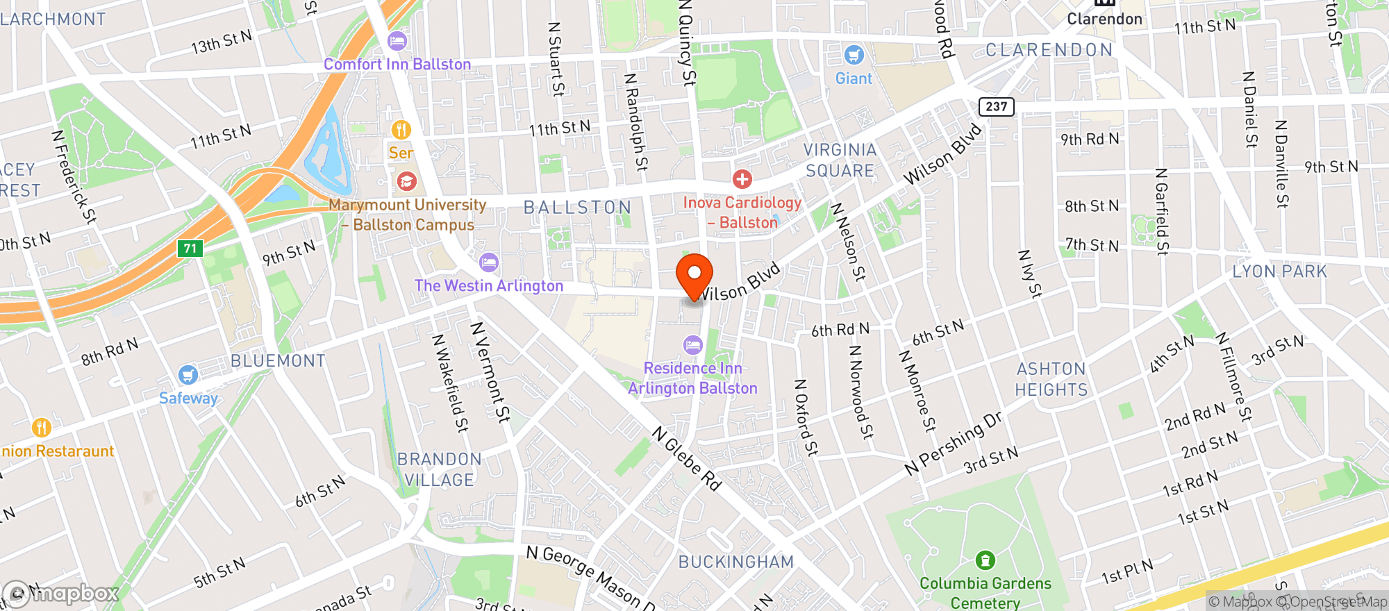 Map showing Taco Bamba