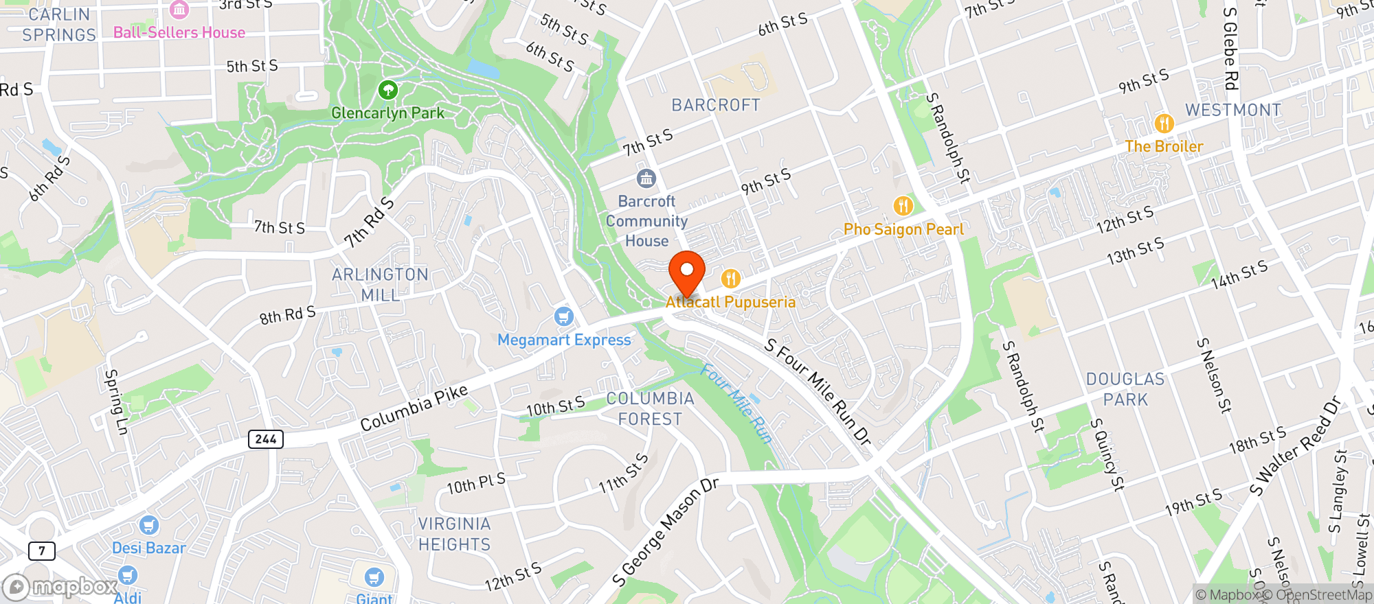 Map showing At Ethiopian Market & Restaurant