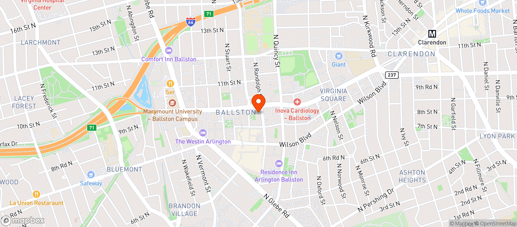 Map showing Bronson Bierhall