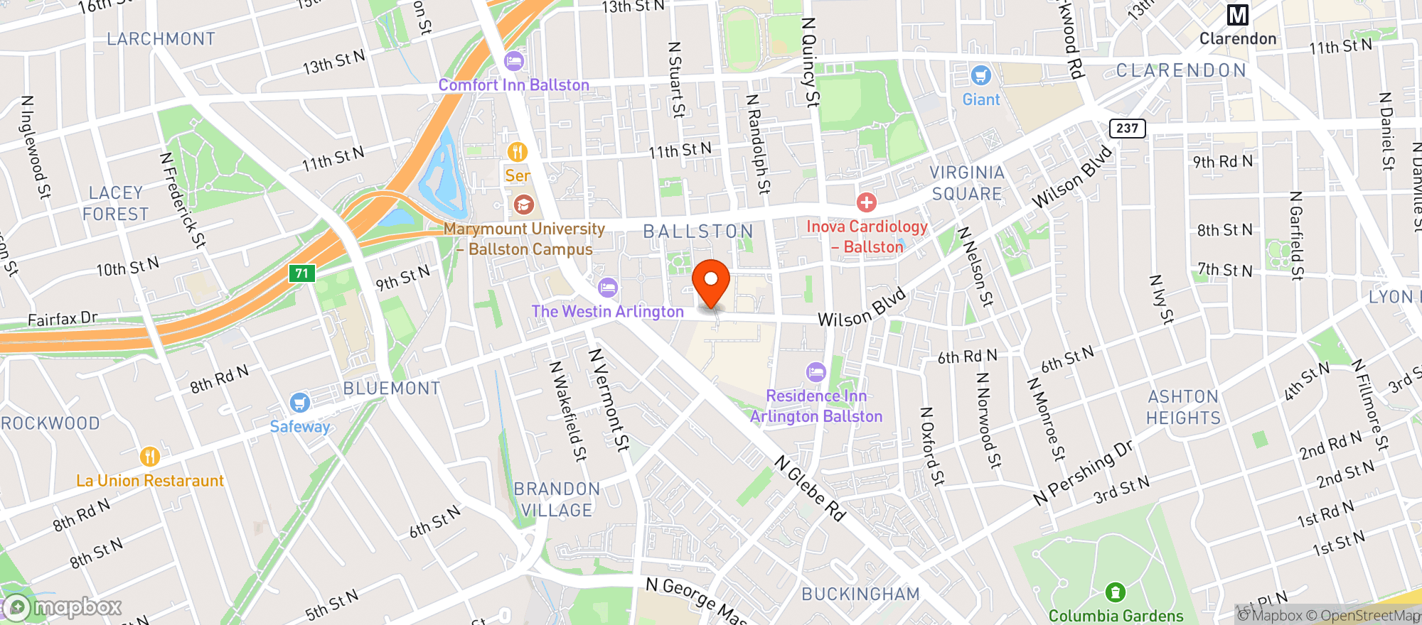 Map showing Hawkers Asian Street Food
