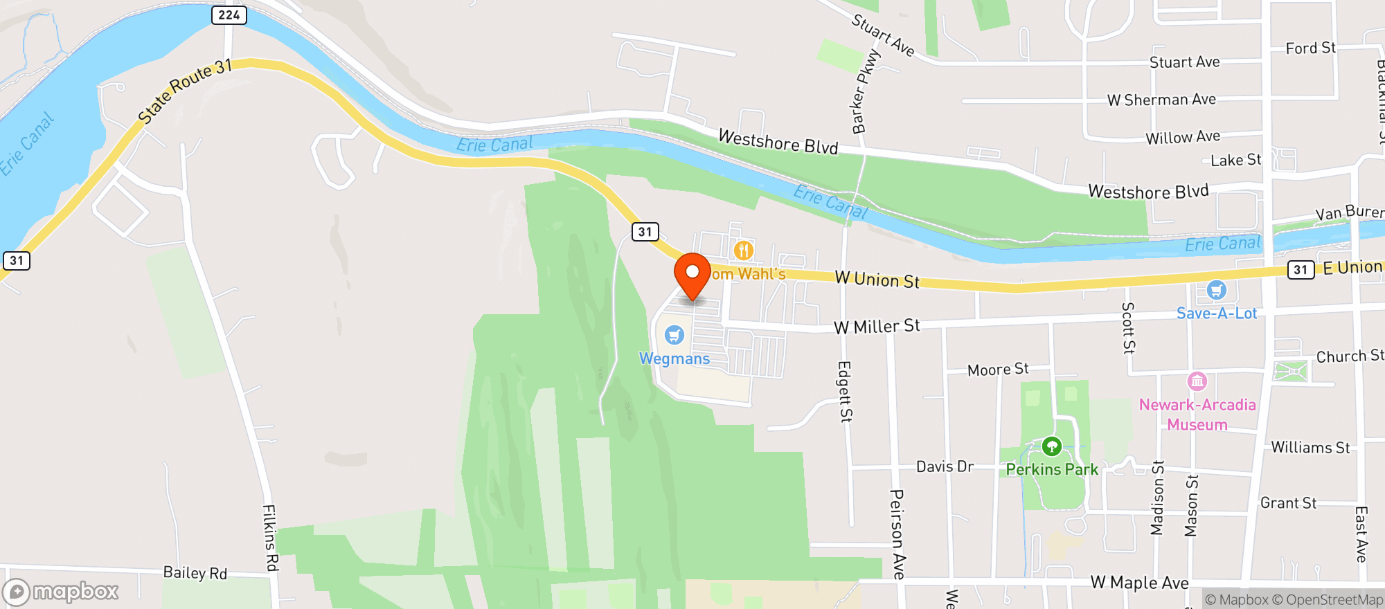 Map showing Wegmans