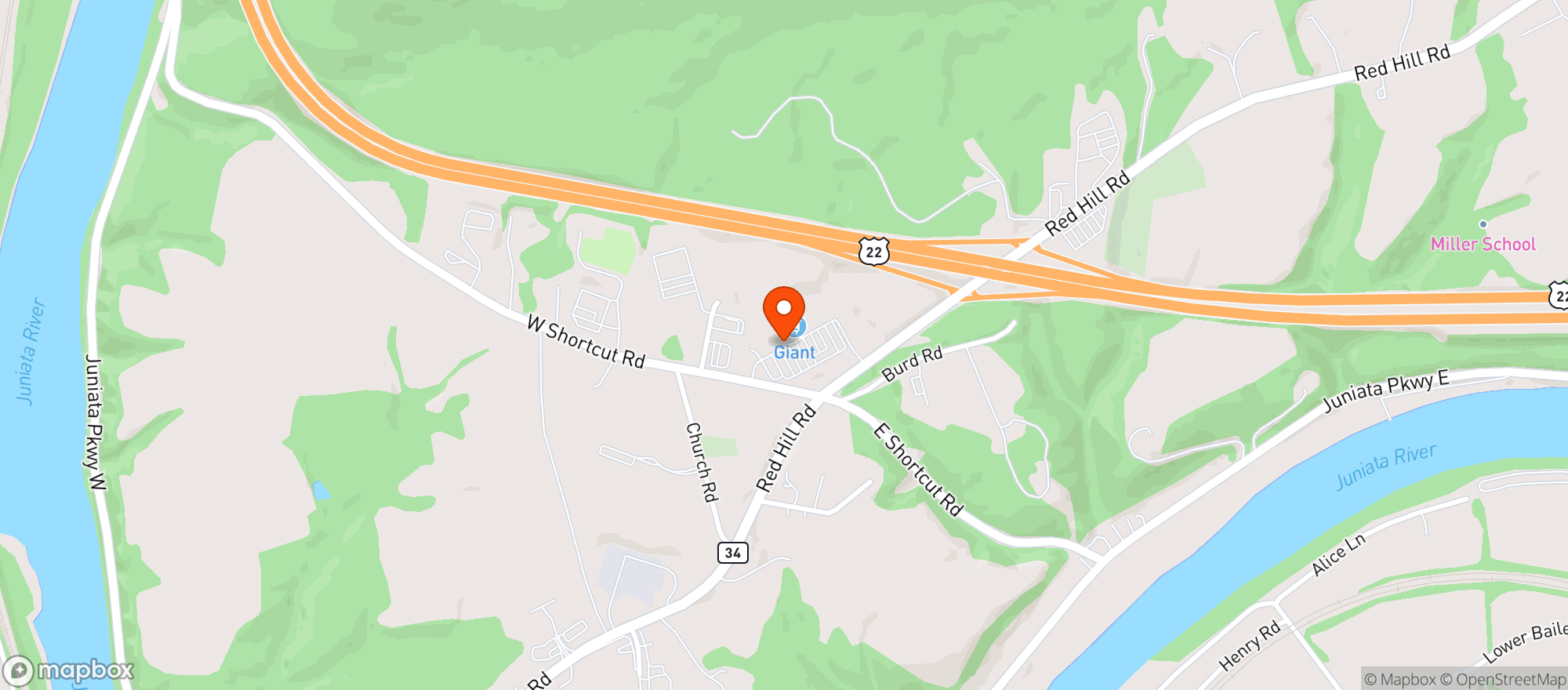 Map showing Newport Beverage
