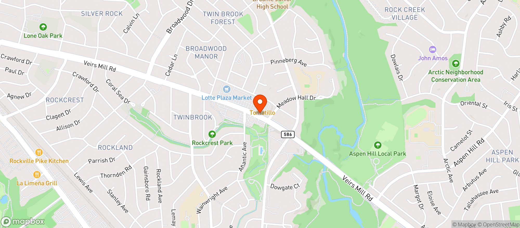 Map showing Twinbrook Delicatessen