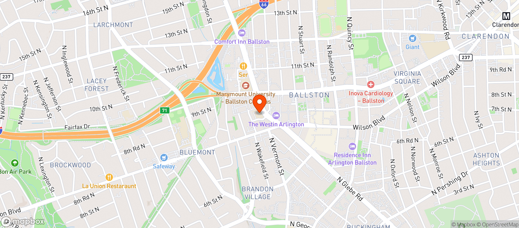Map showing Carpool