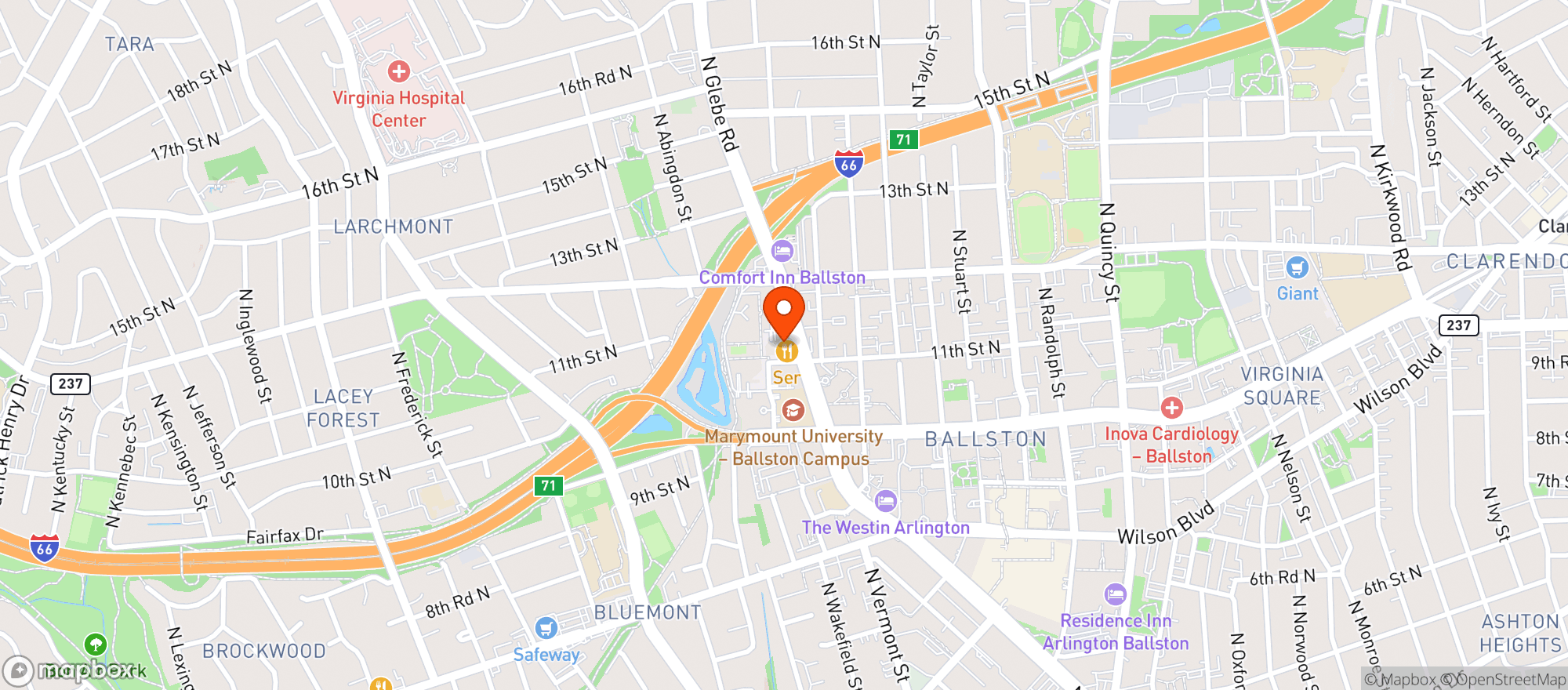 Map showing Melting Pot Restaurant #1004