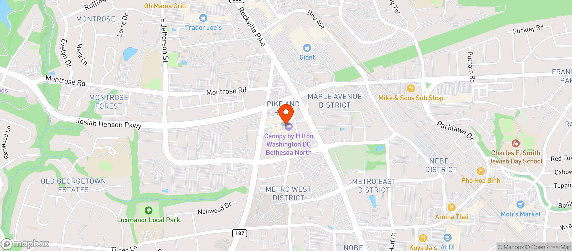 Map showing Canopy By Hilton