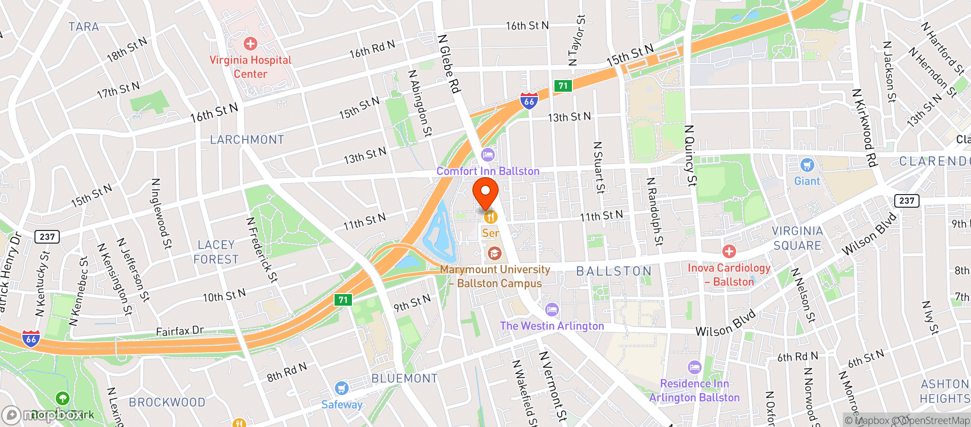 Map showing SER Restaurant