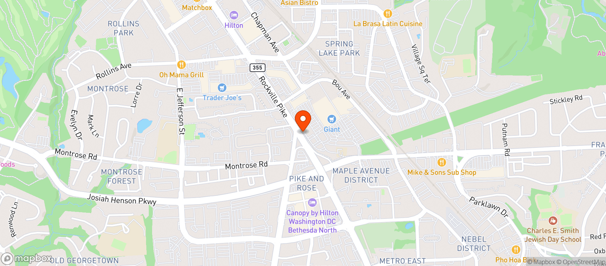 Map showing Montgomery County Dlc