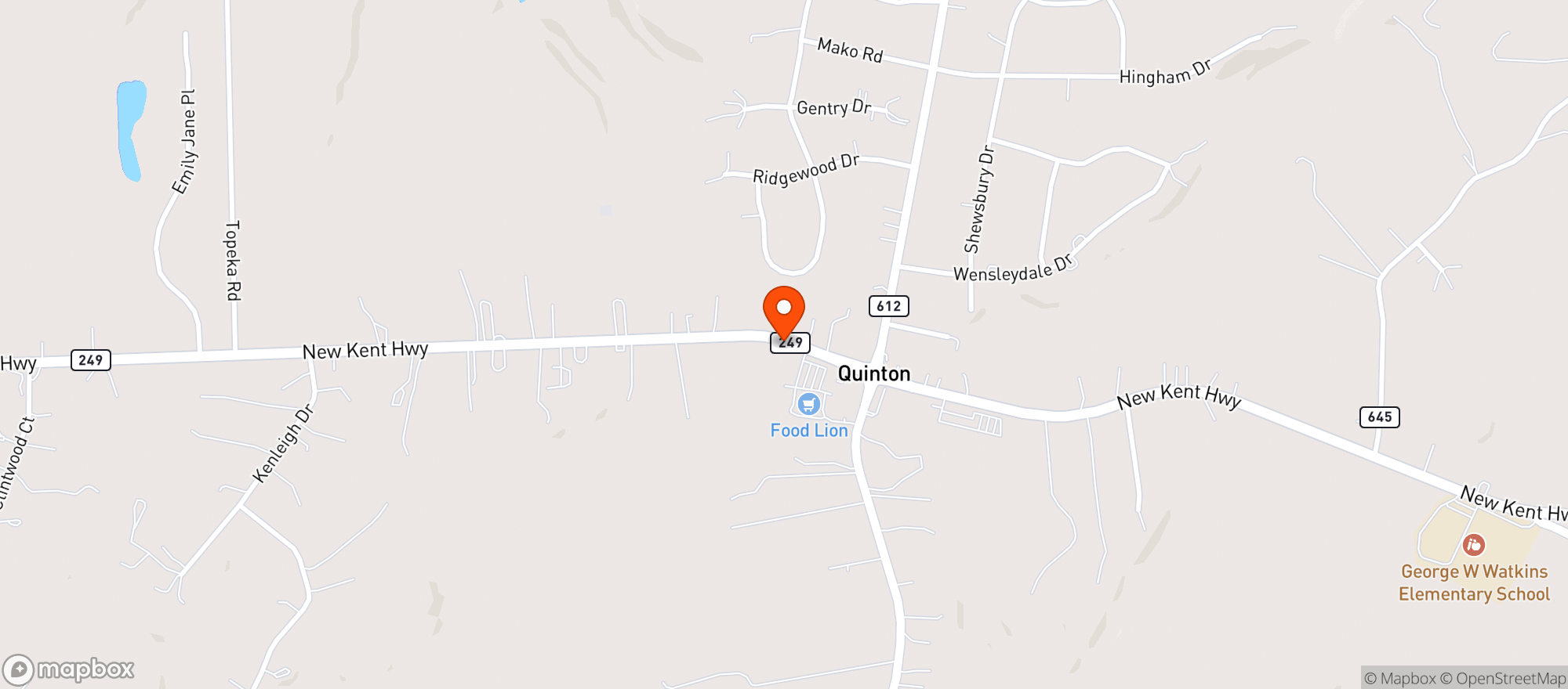 Map showing Food Lion