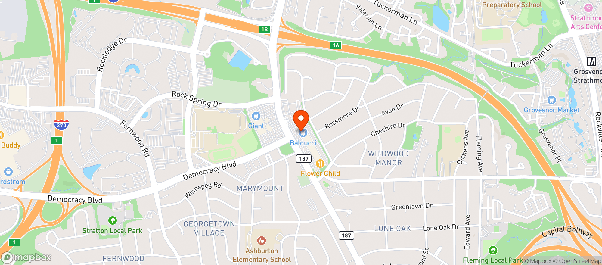 Map showing Balduccis