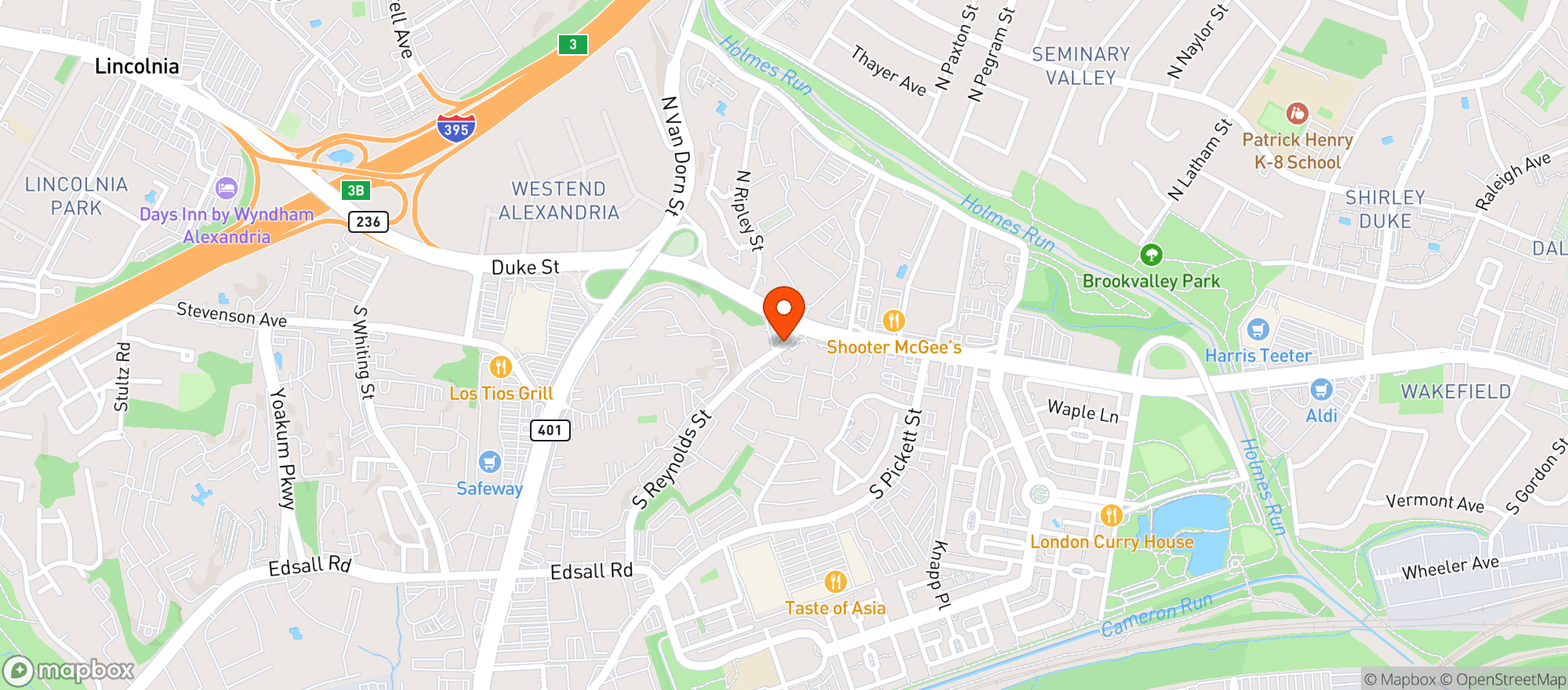 Map showing Reynolds Street Cafe