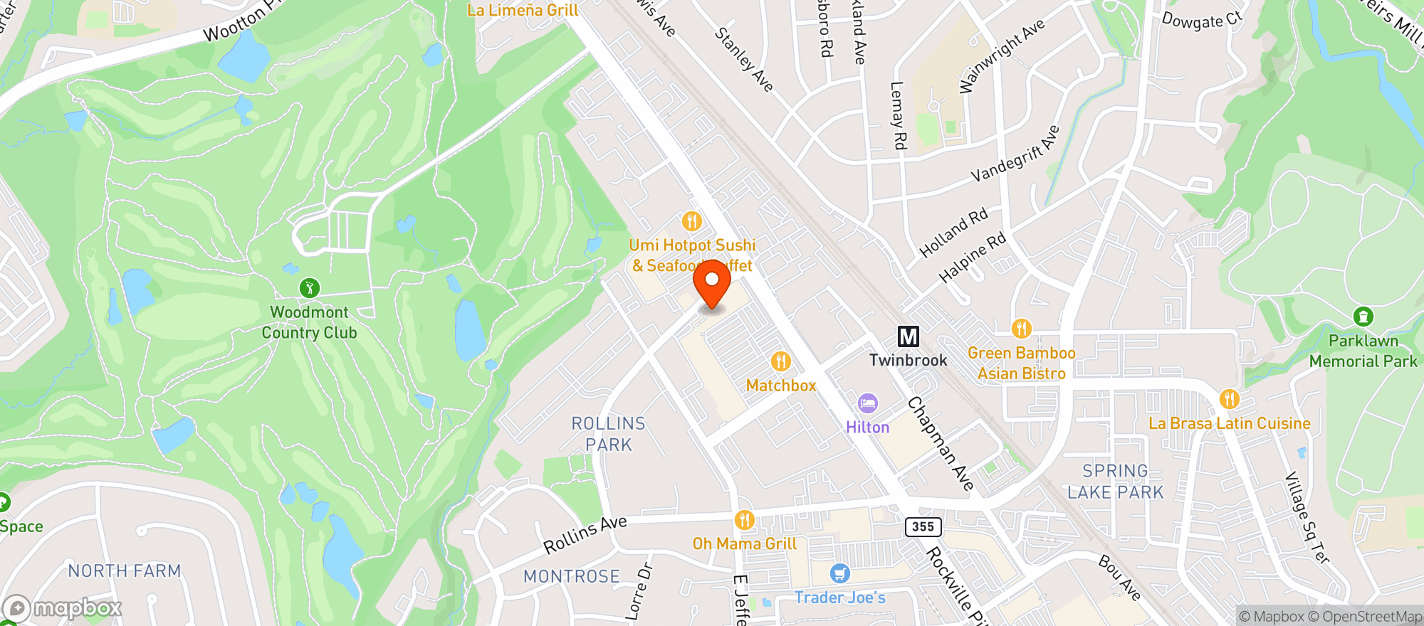Map showing Taco Bamba Taqueria