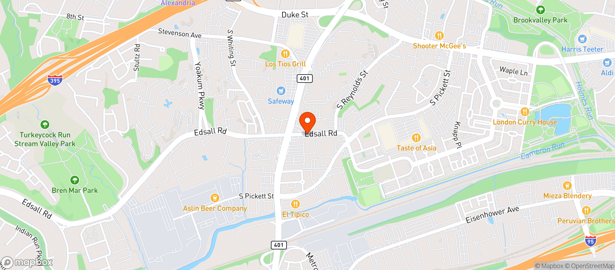 Map showing La Mart International Foods
