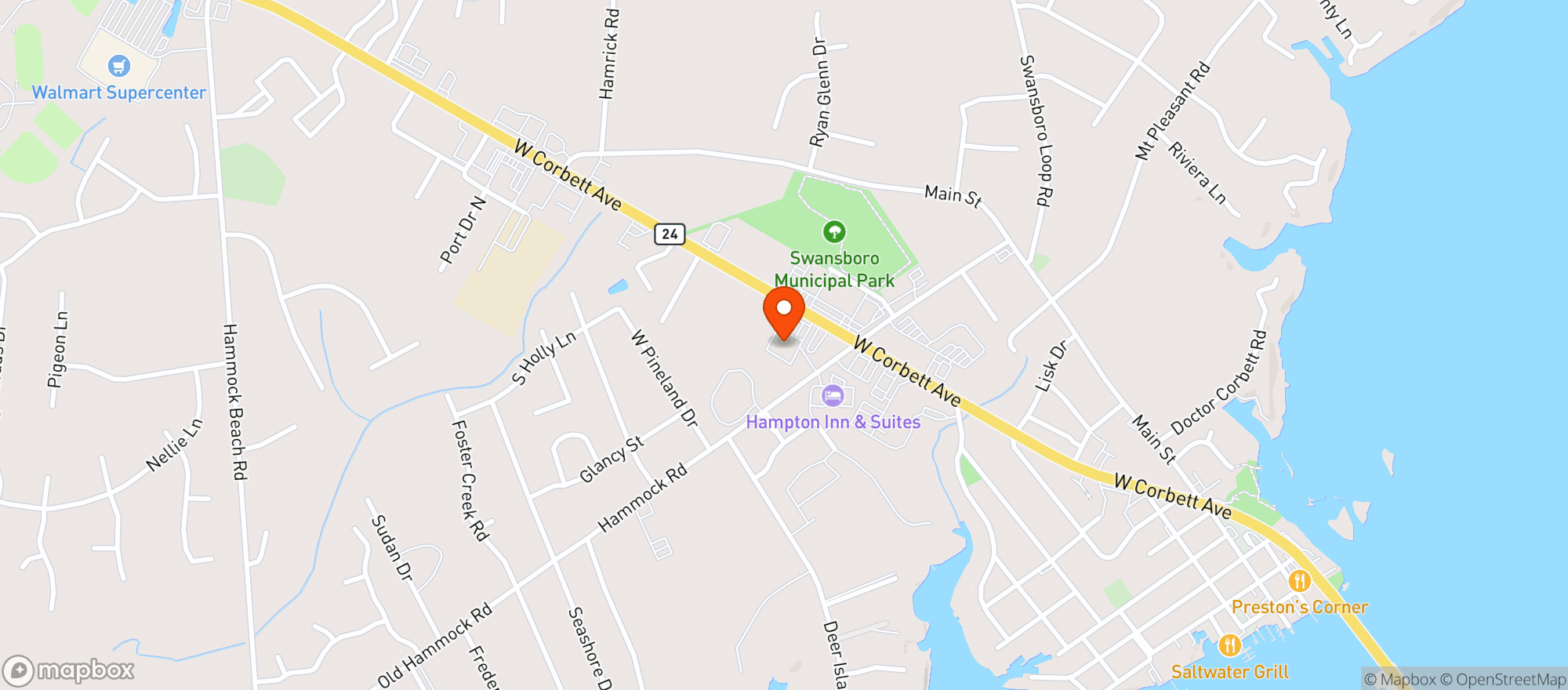 Map showing Piggly Wiggly #46