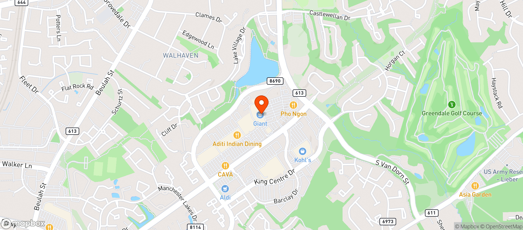 Map showing Giant Food Store 232