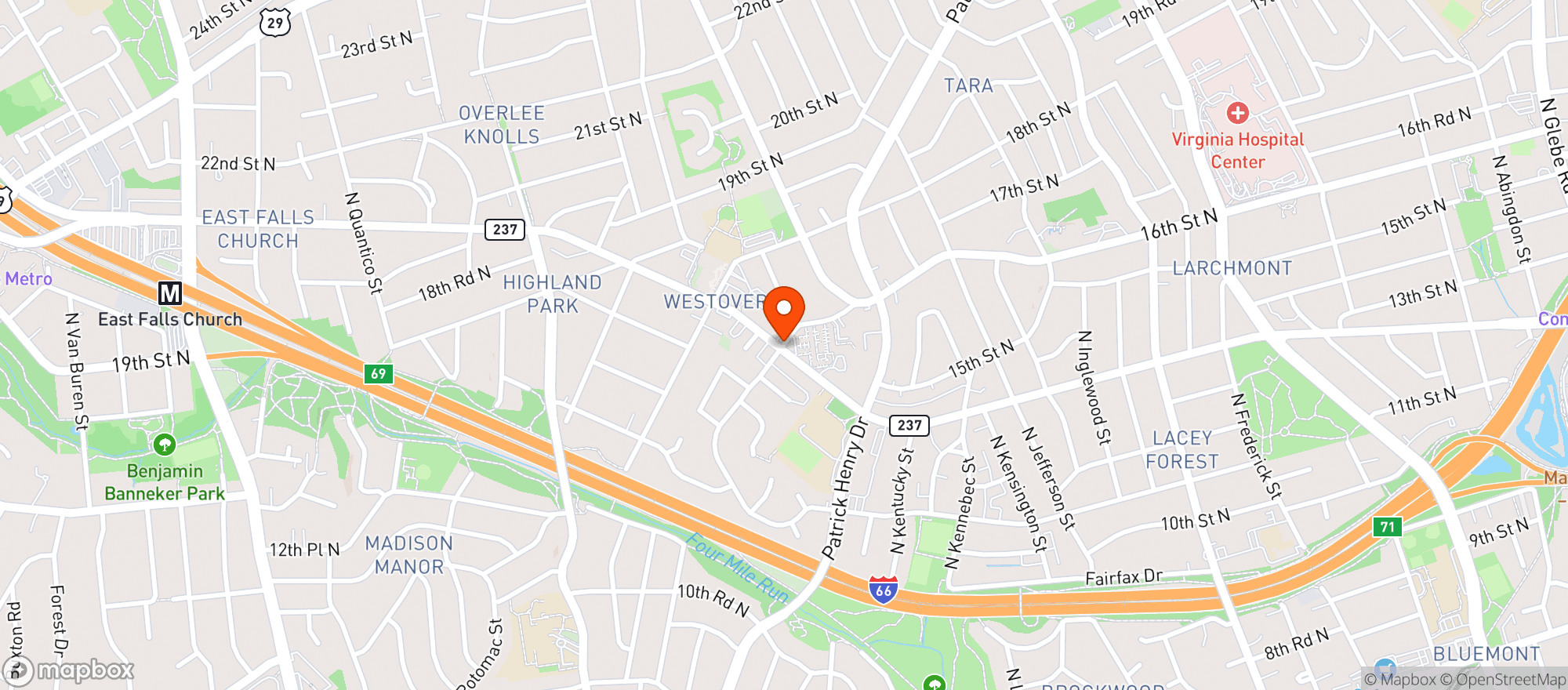 Map showing Italian Store - Westover