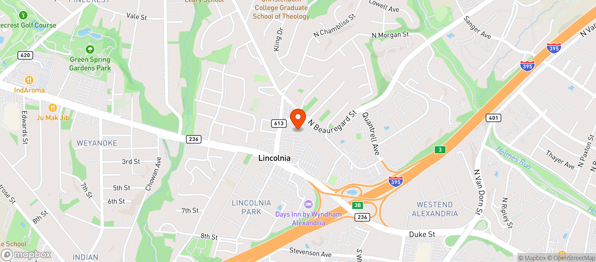 Map showing Total Wine - Landmark