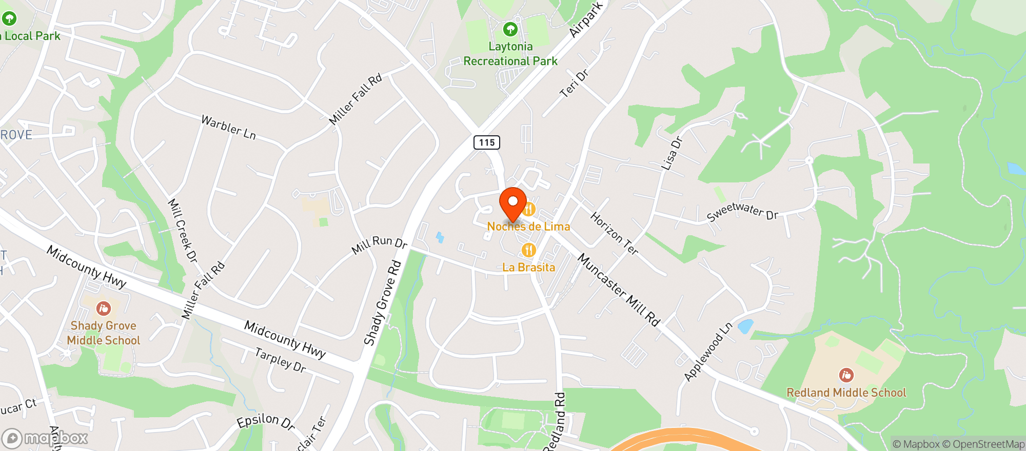 Map showing Redmill Beer & Wine