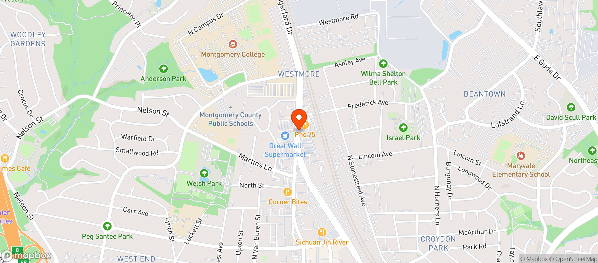 Map showing Hungerford Beer & Wine