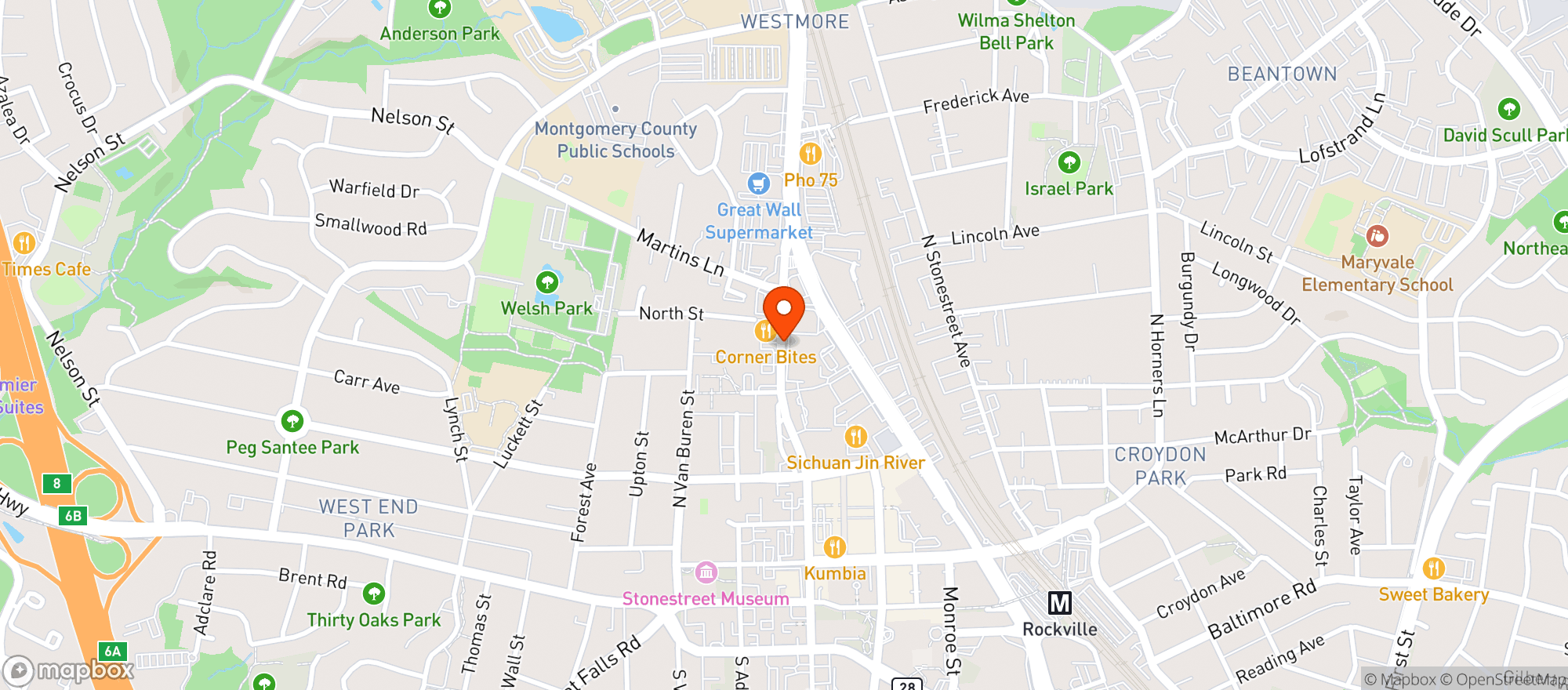 Map showing Tiger Beer Wine & Deli