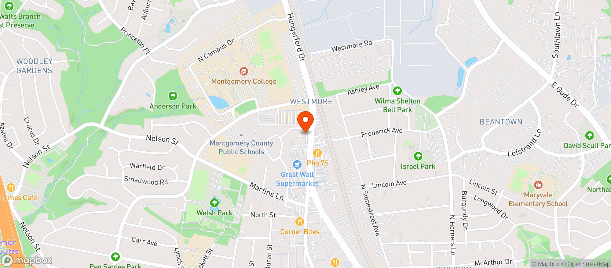 Map showing Gleaf Rockville