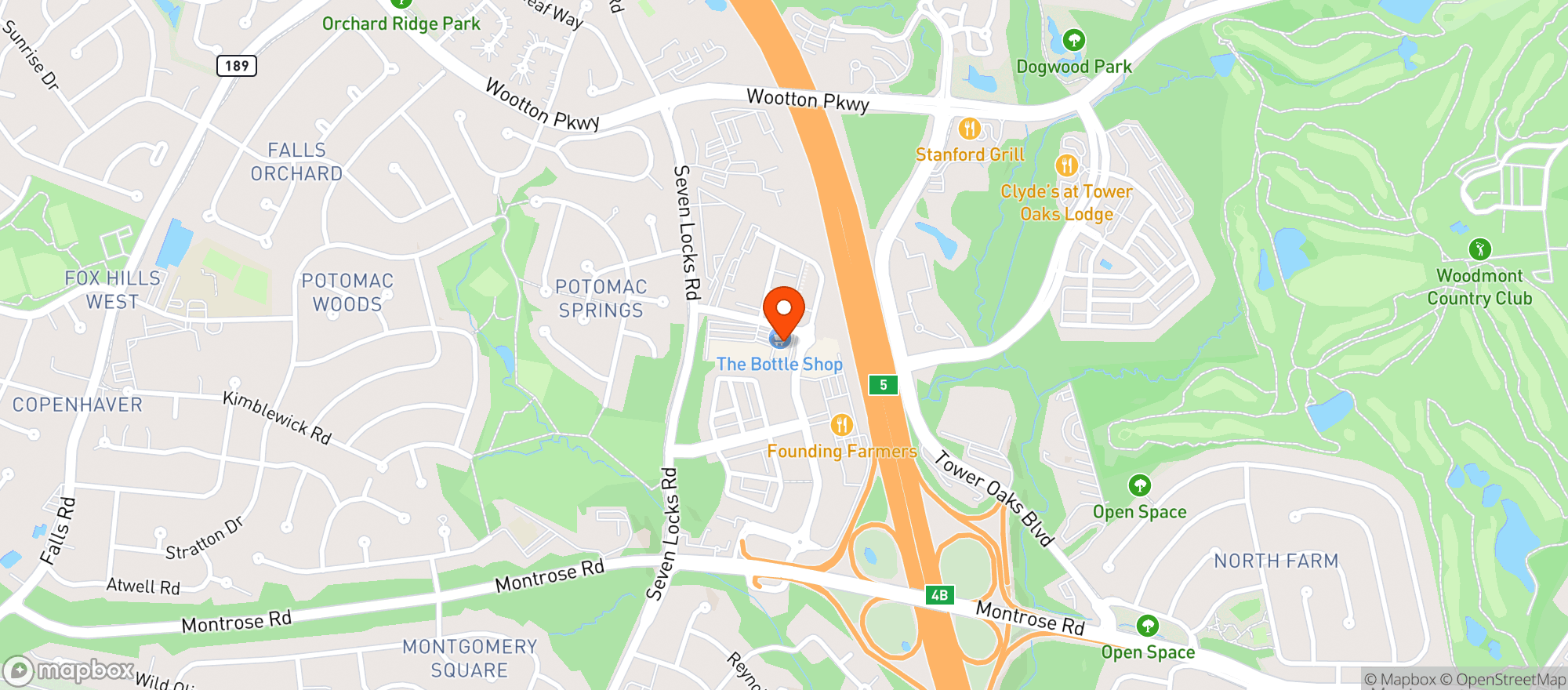 Map showing The Bottle Shop