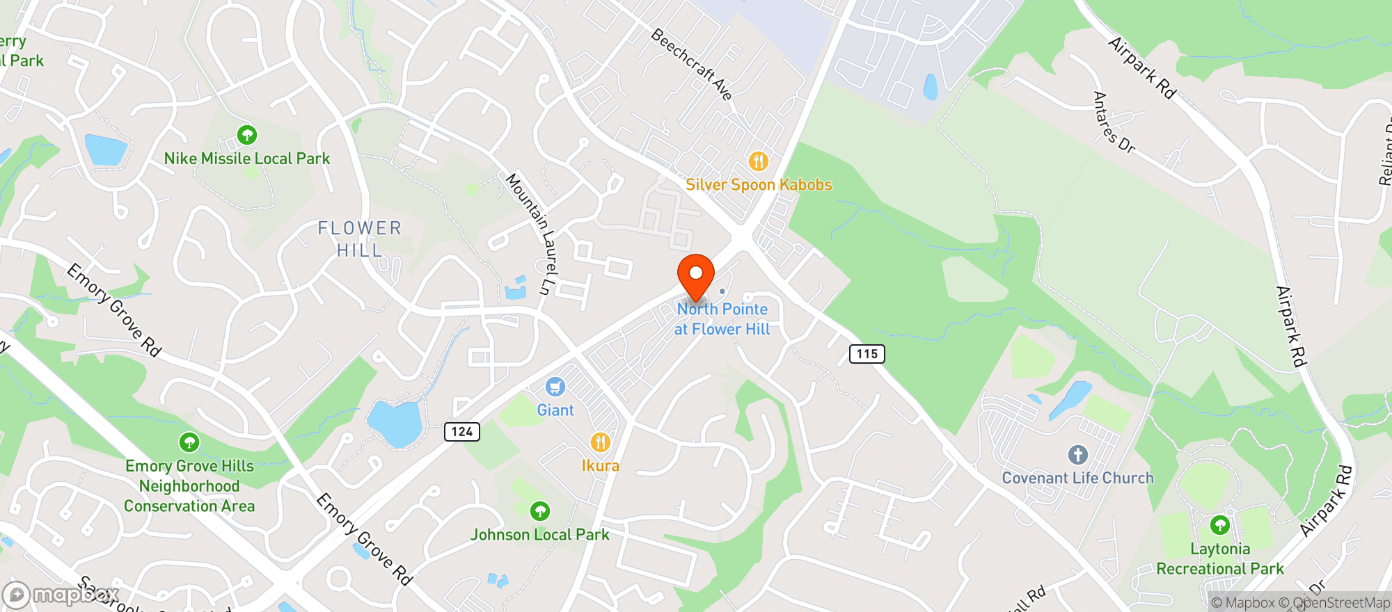 Map showing Flower Hill Beer & Wine