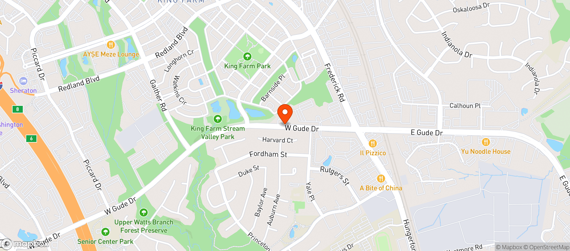 Map showing The Seneca Rockville