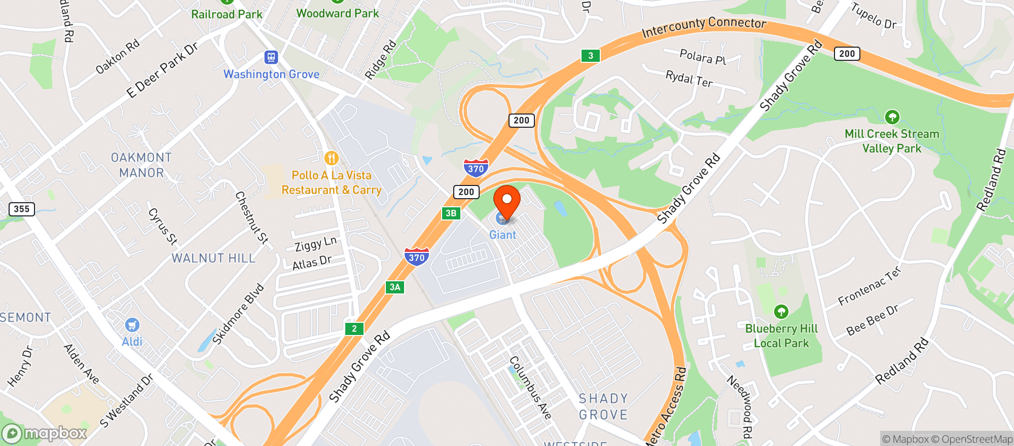 Map showing Giant