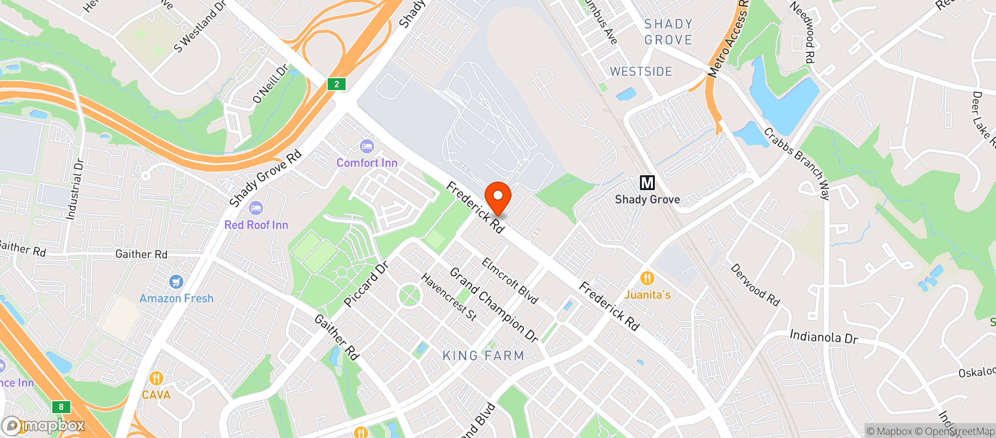 Map showing Midway Beer & Wine