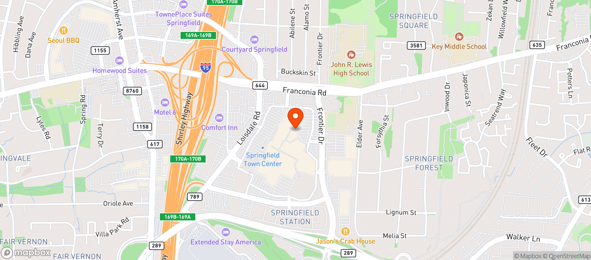 Map showing Target Store