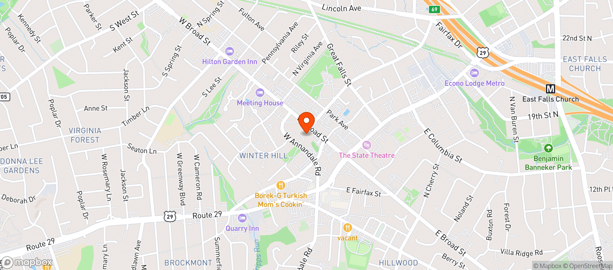 Map showing Harris Teeter
