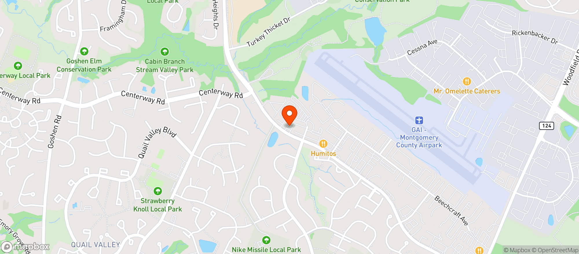 Map showing Quick Convenient Mart