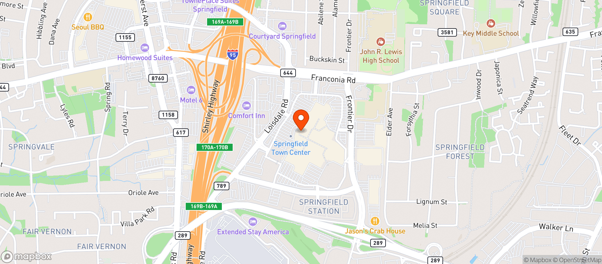 Map showing Yard House #8358