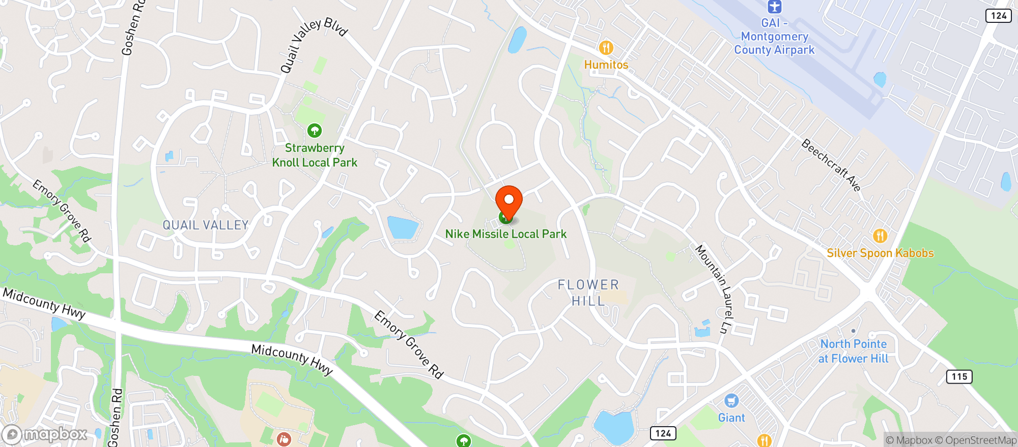 Map showing Nike Missile Park