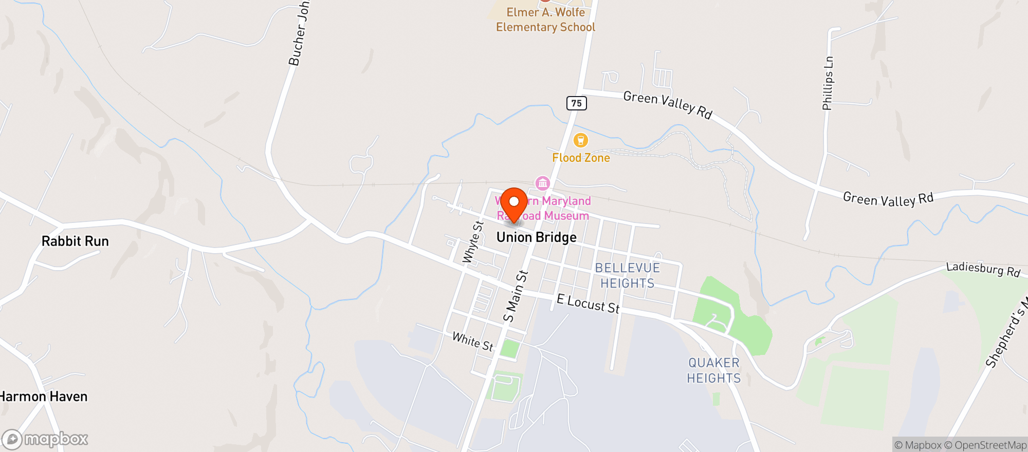 Map showing Esquire Liquors