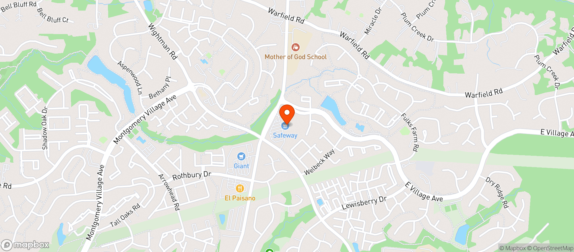 Map showing Safeway #1620