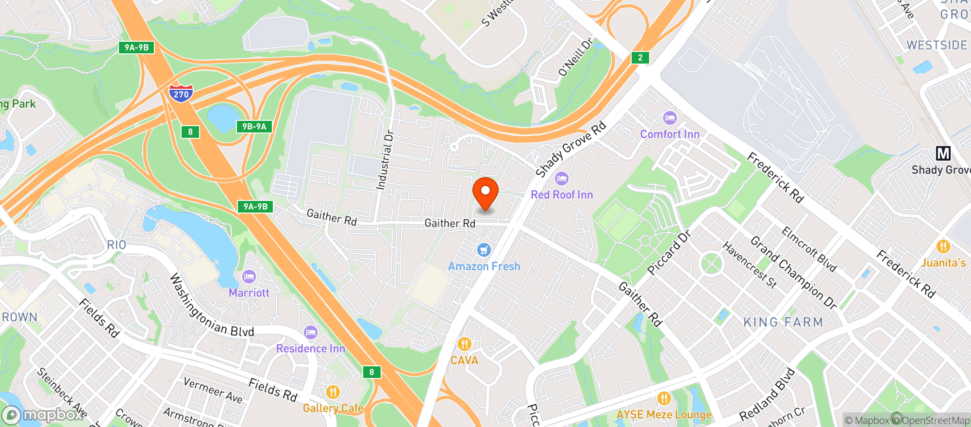 Map showing Melting Pot Restaurant #1620