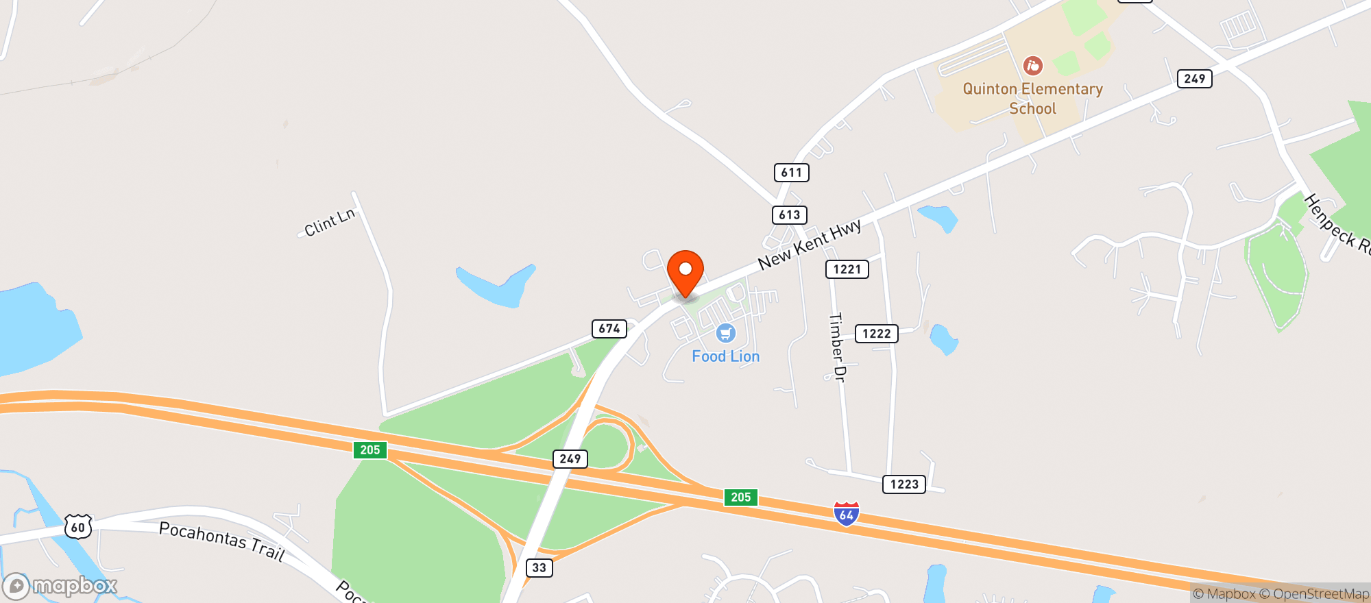 Map showing Food Lion