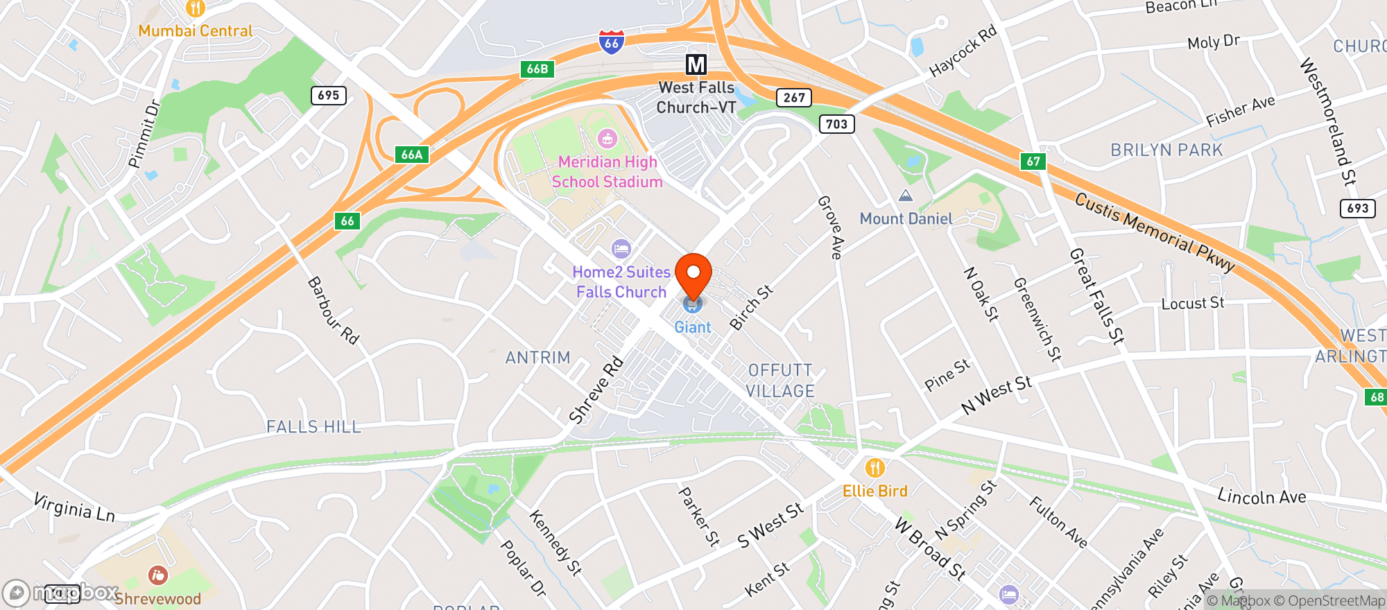 Map showing Giant