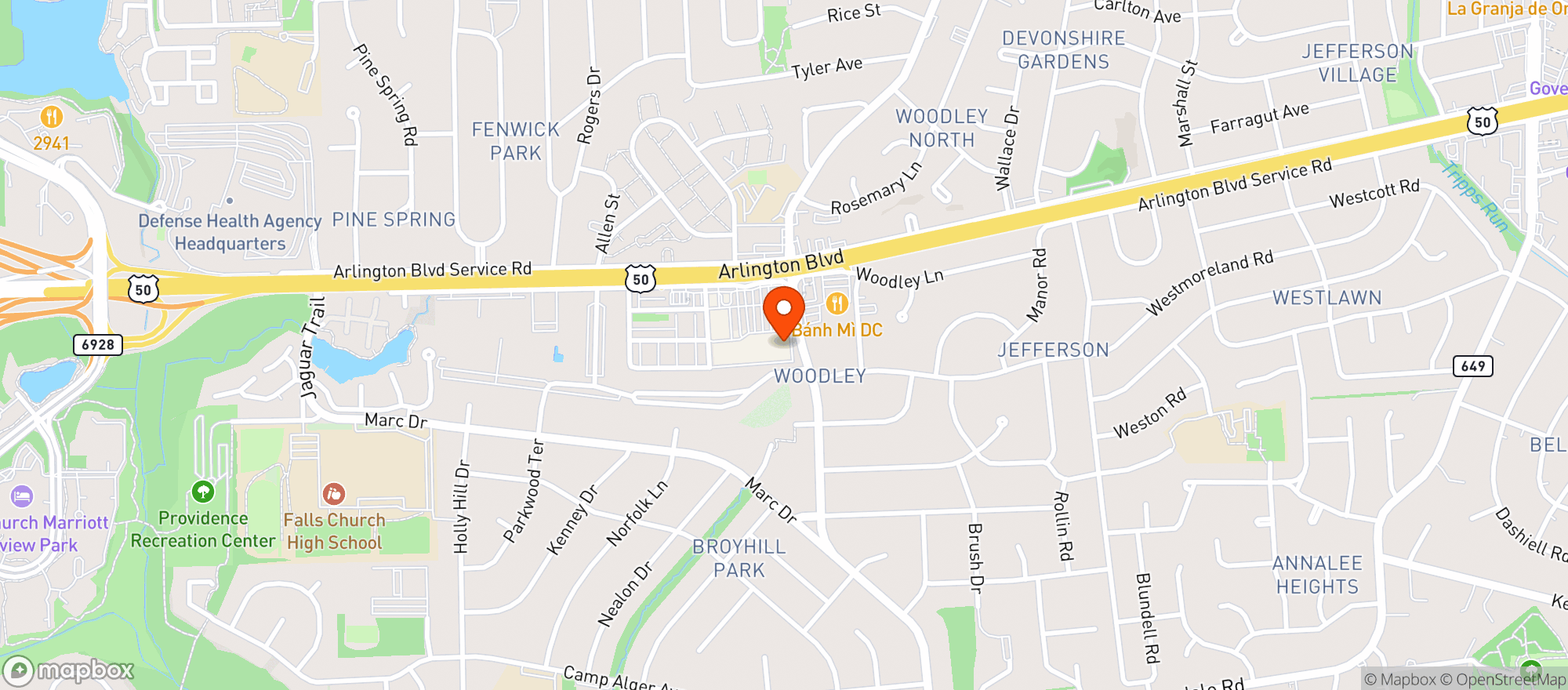 Map showing Giant Food - Falls Church