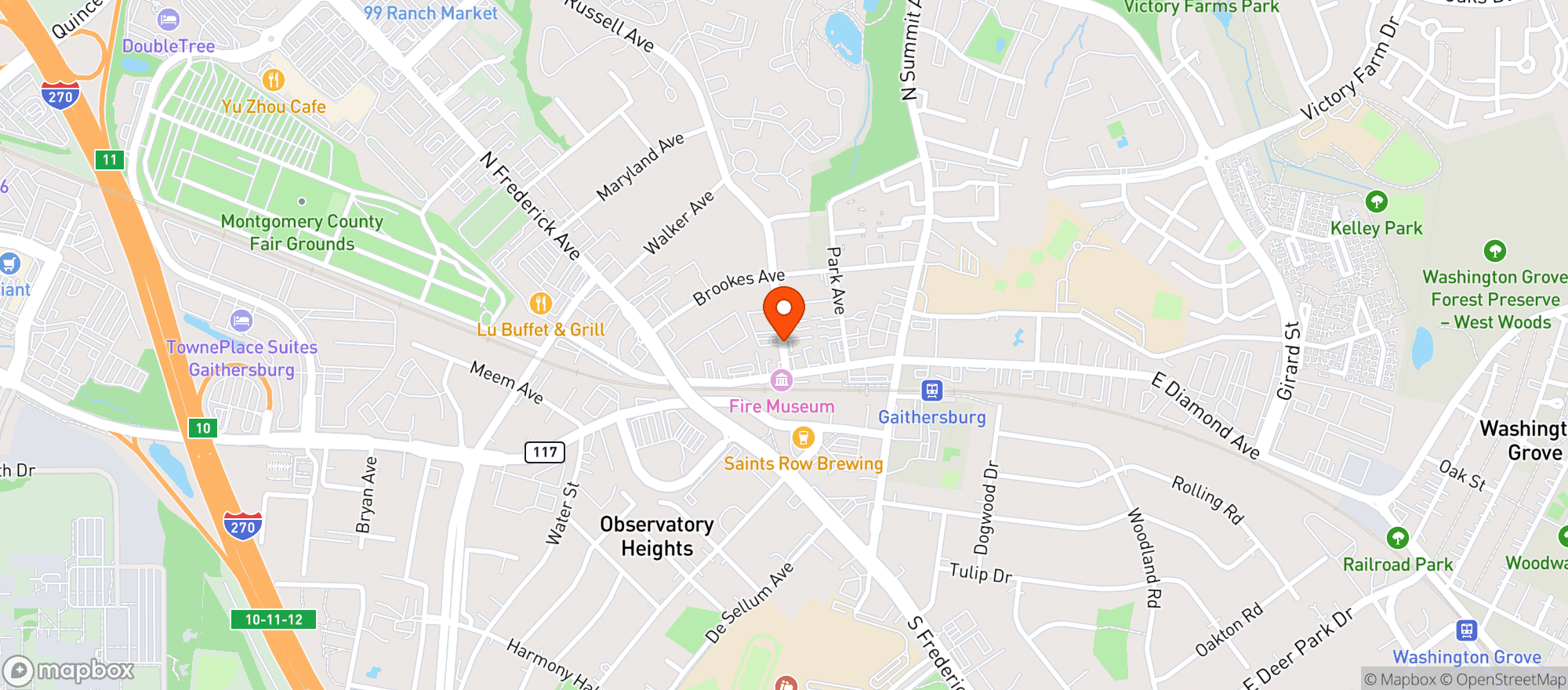 Map showing La Frontera Restaurant