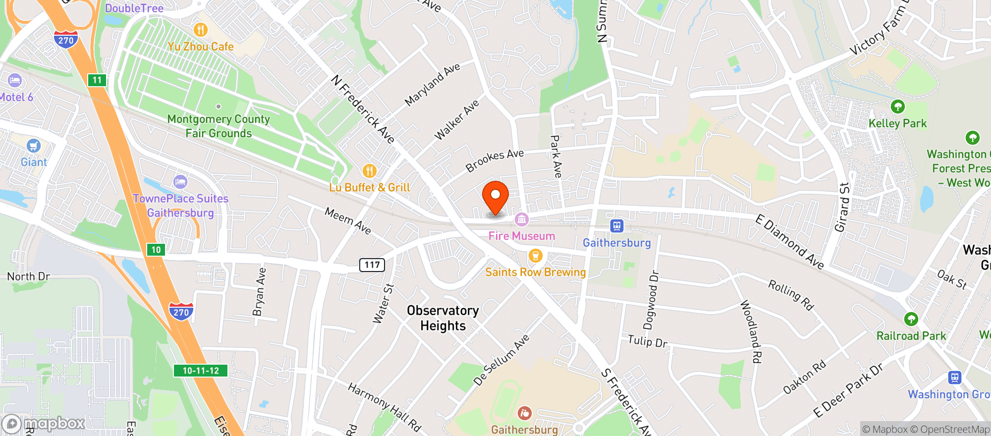 Map showing La Curvita Restaurant