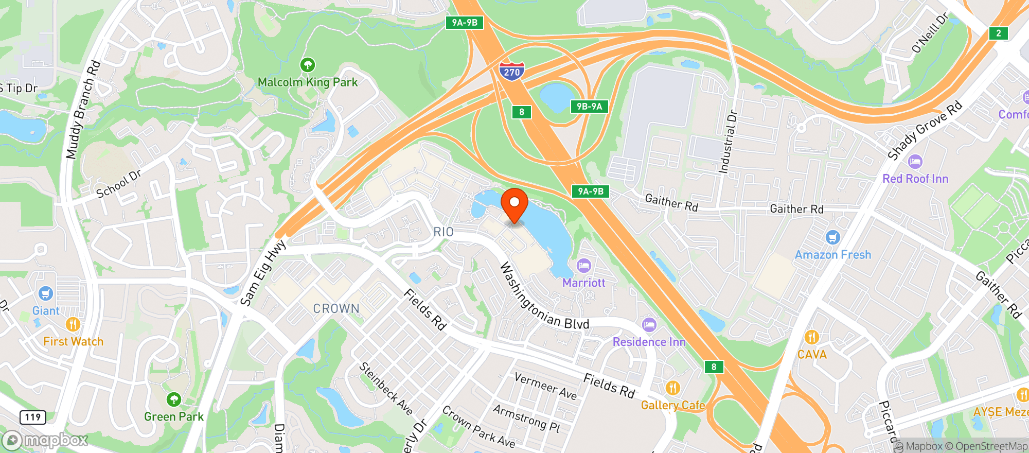 Map showing Courtyard By Marriott