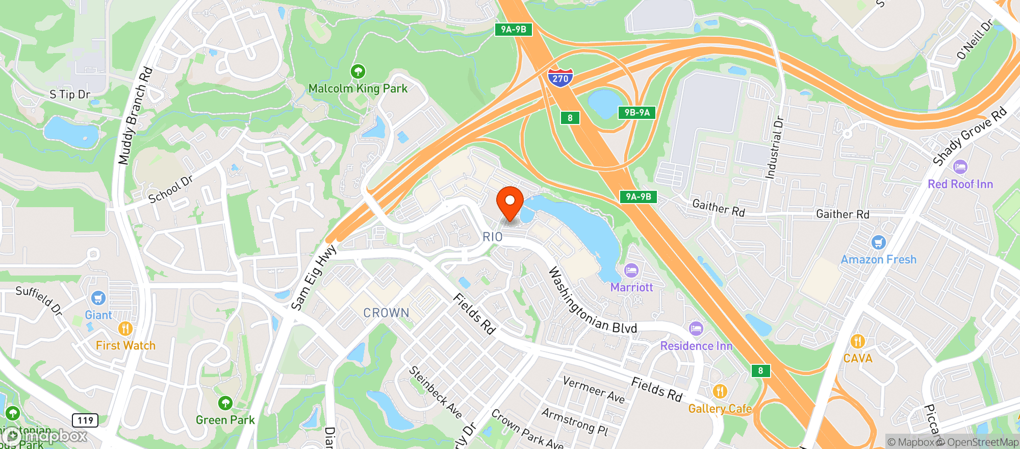 Map showing Yard House #8380