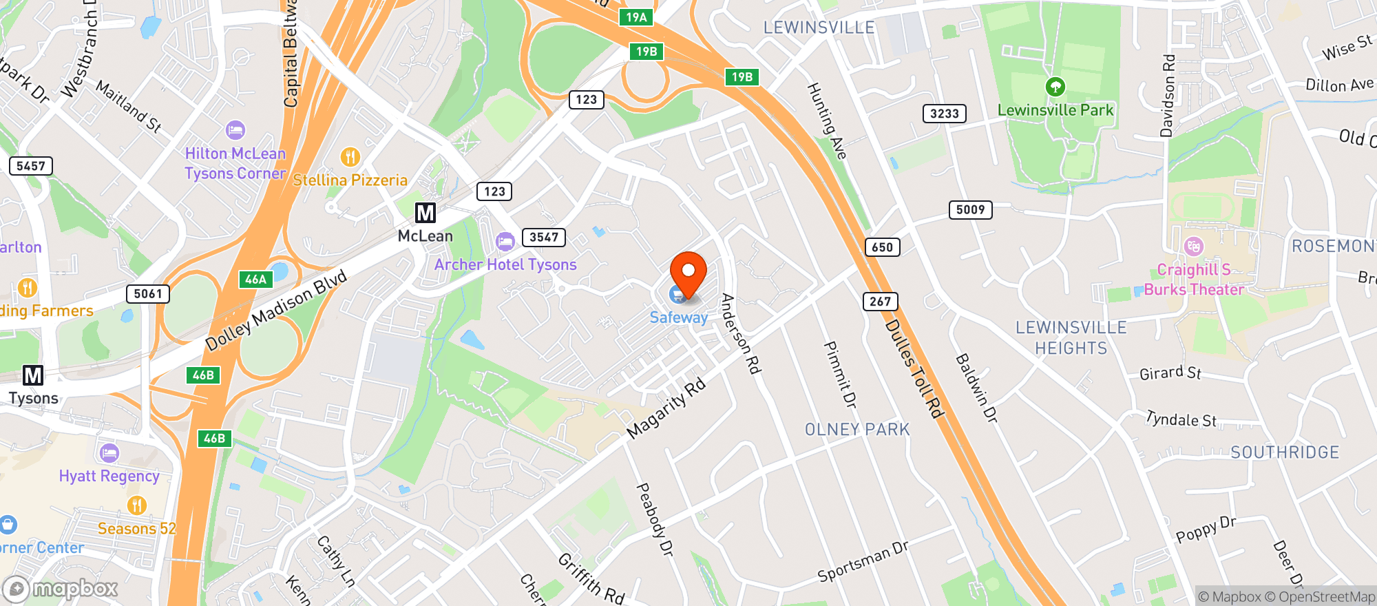 Map showing Lost Dog Cafe