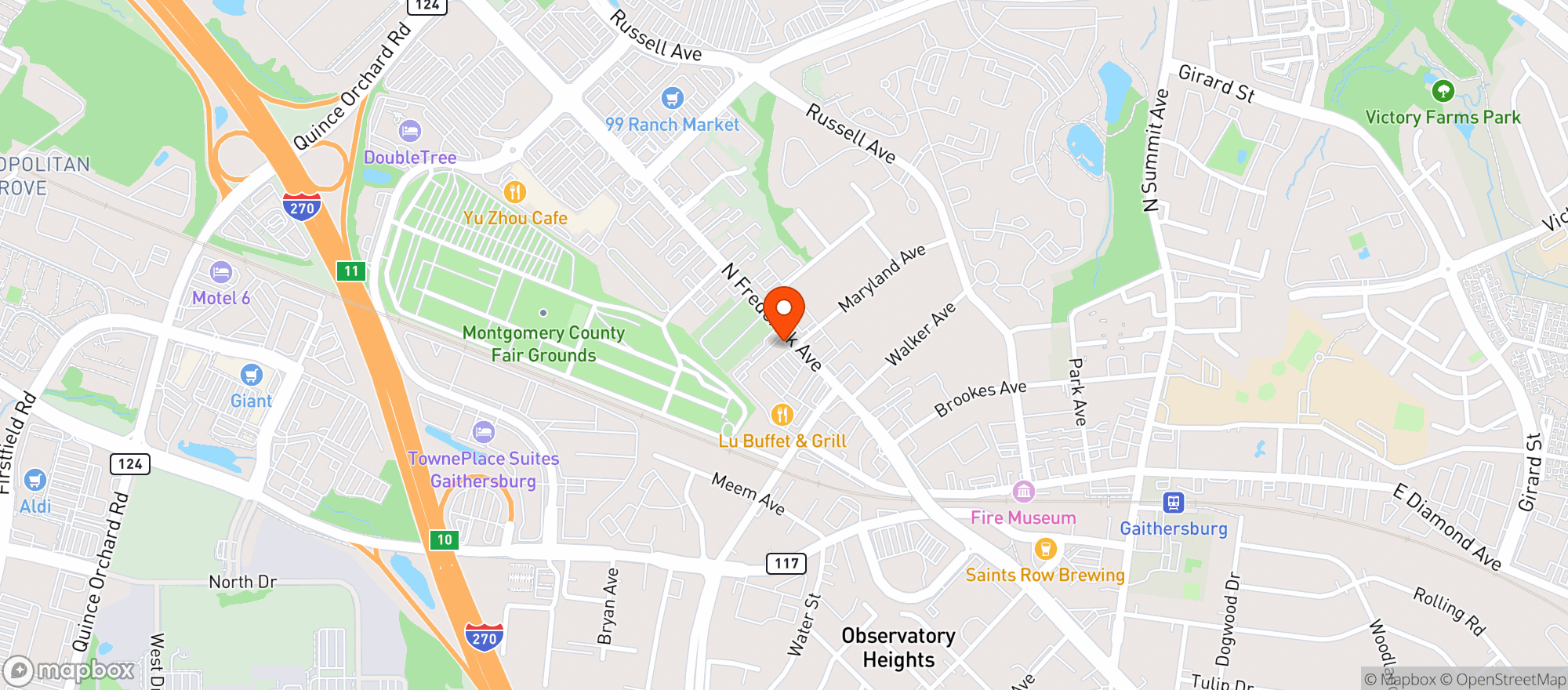 Map showing Vitamin Shoppe - Gaithersburg