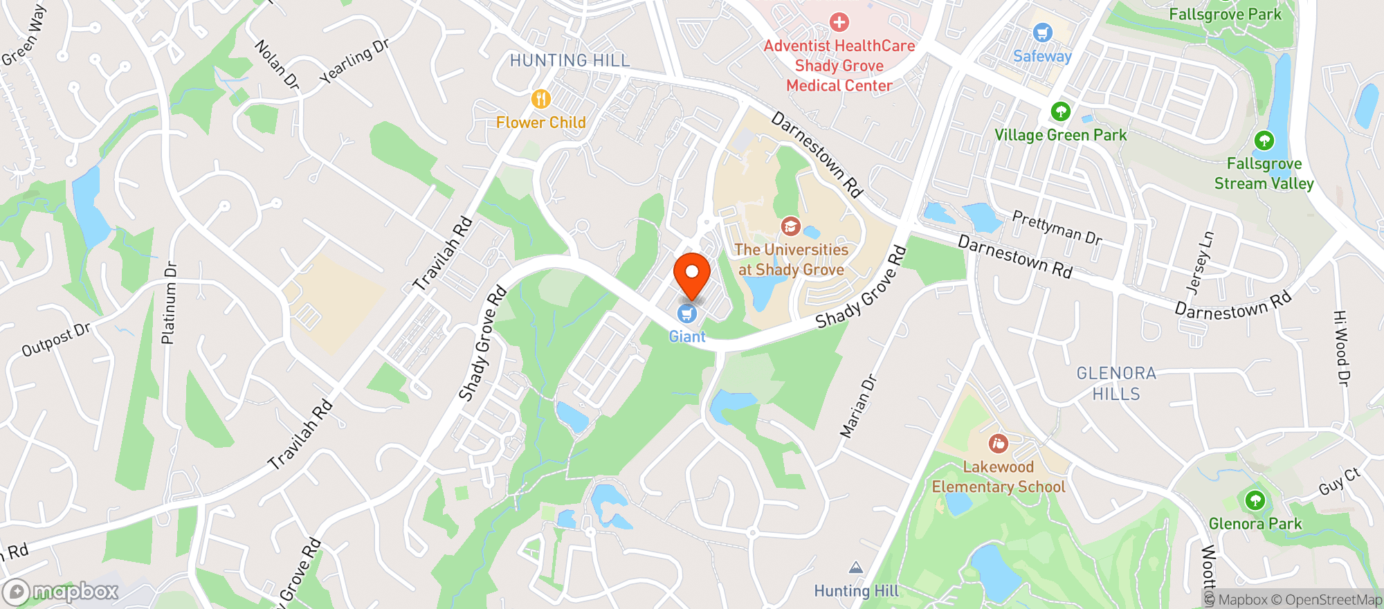 Map showing Giant