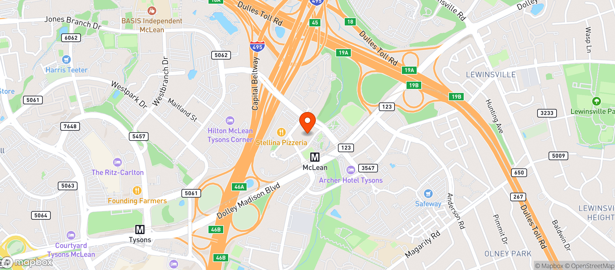 Map showing Wren - Watermark Hotel